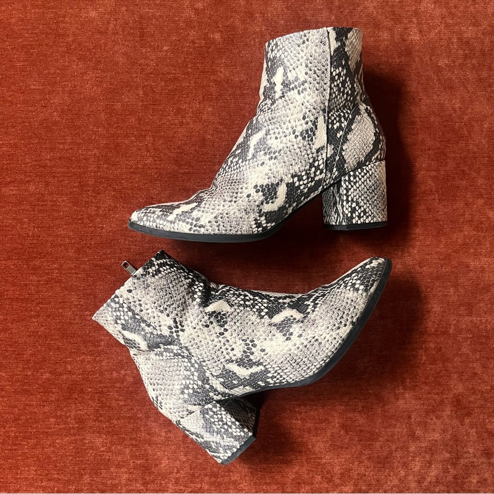 Steve Madden Snakeskin Ankle Boots